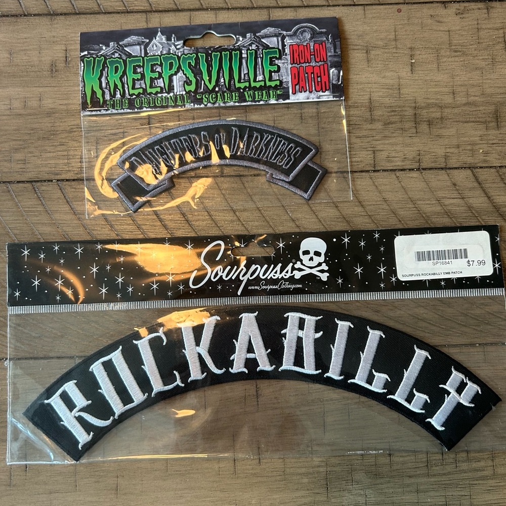 NIP Rockabilly Iron on Patches